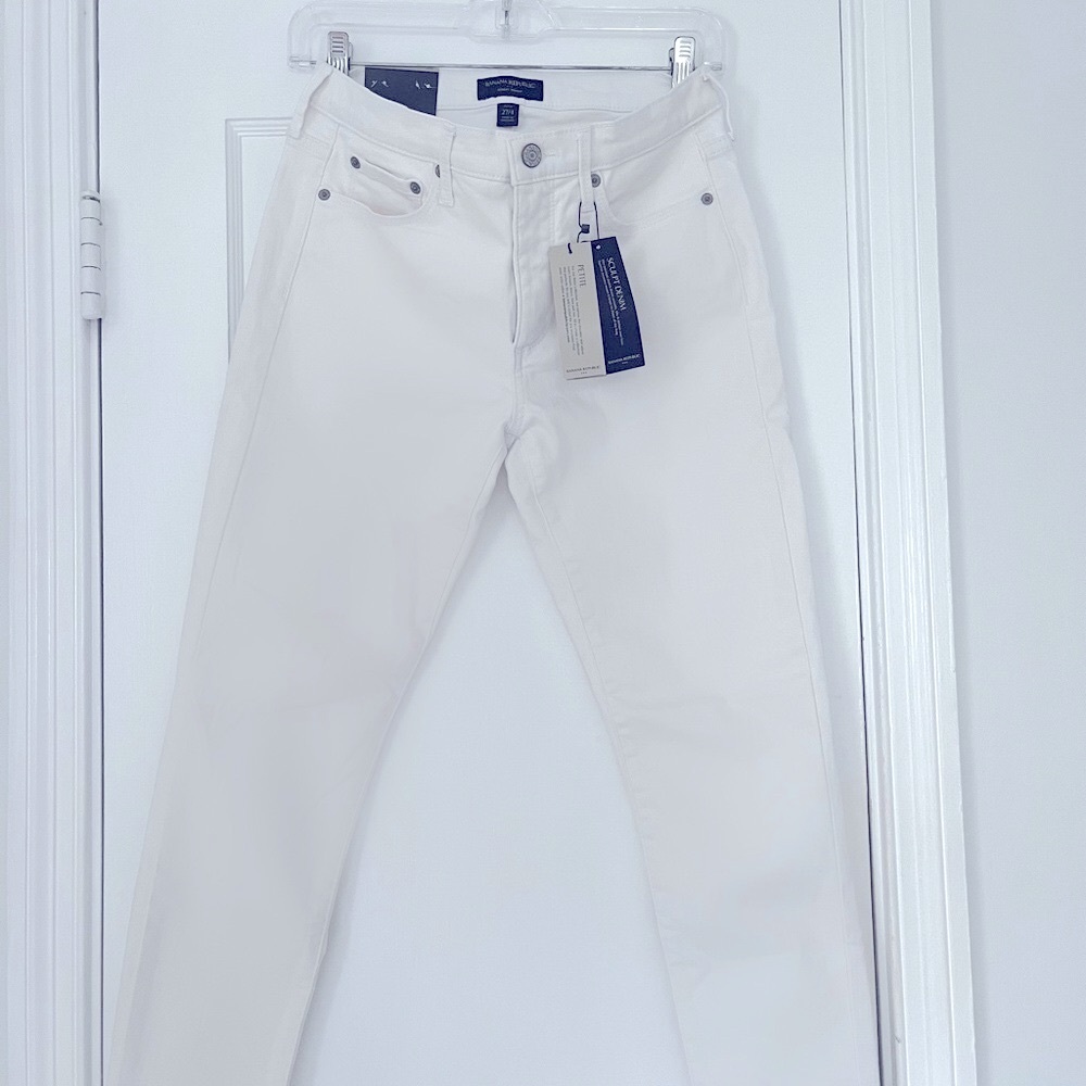 Banana Republic White Slim Jeans Classic Fit